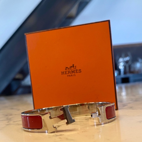 Hermès Clic H Bracelet (orange+silver avail too!)